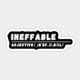 Word Ineffable Sticker